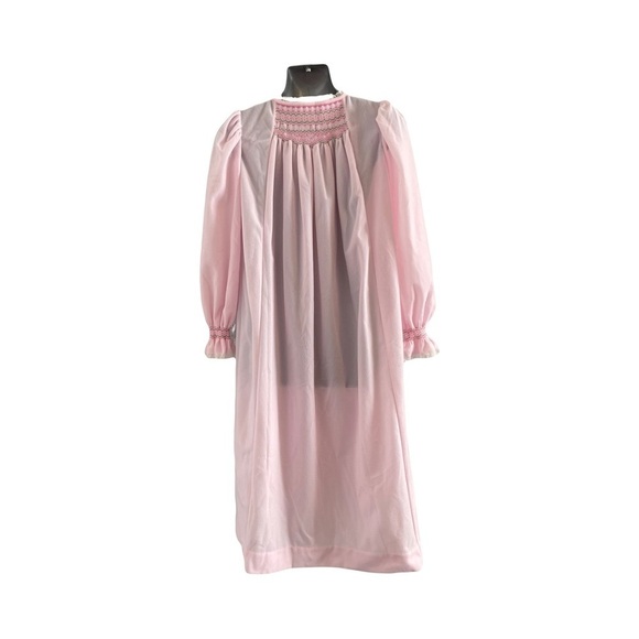 Vintage Pink Open House Coat 3 Pearl Button Closure - Picture 2 of 11